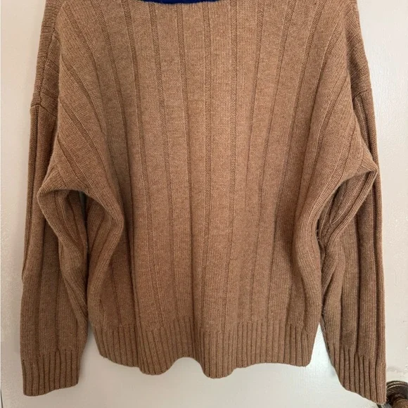 Madewell Tan Sweater with Blue Accents - Picture 3 of 3
